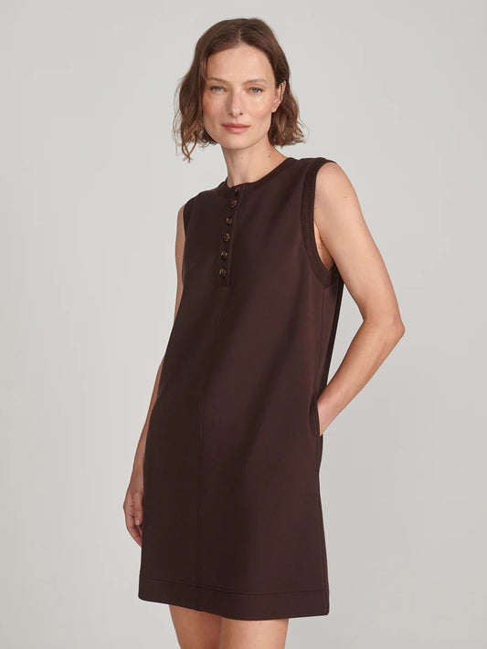 Varley Elba Tank Mini Dress || Coffee Bean