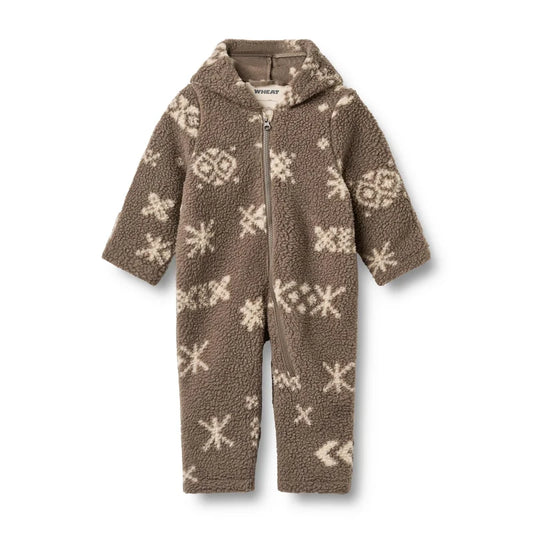 Wheat Kids Fleece Fleece Suit Allo || Dry Wood Jacquard