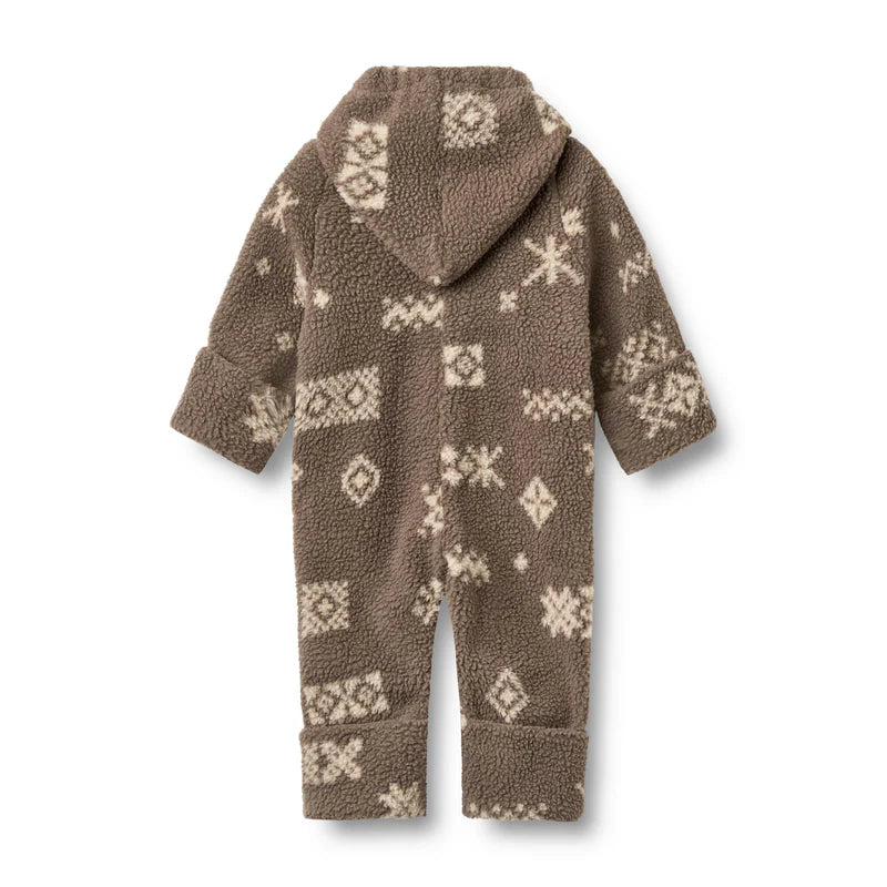 Wheat Kids Fleece Fleece Suit Allo || Dry Wood Jacquard