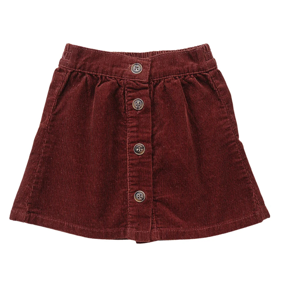 Mebie Baby Corduroy Skirt || Burgundy