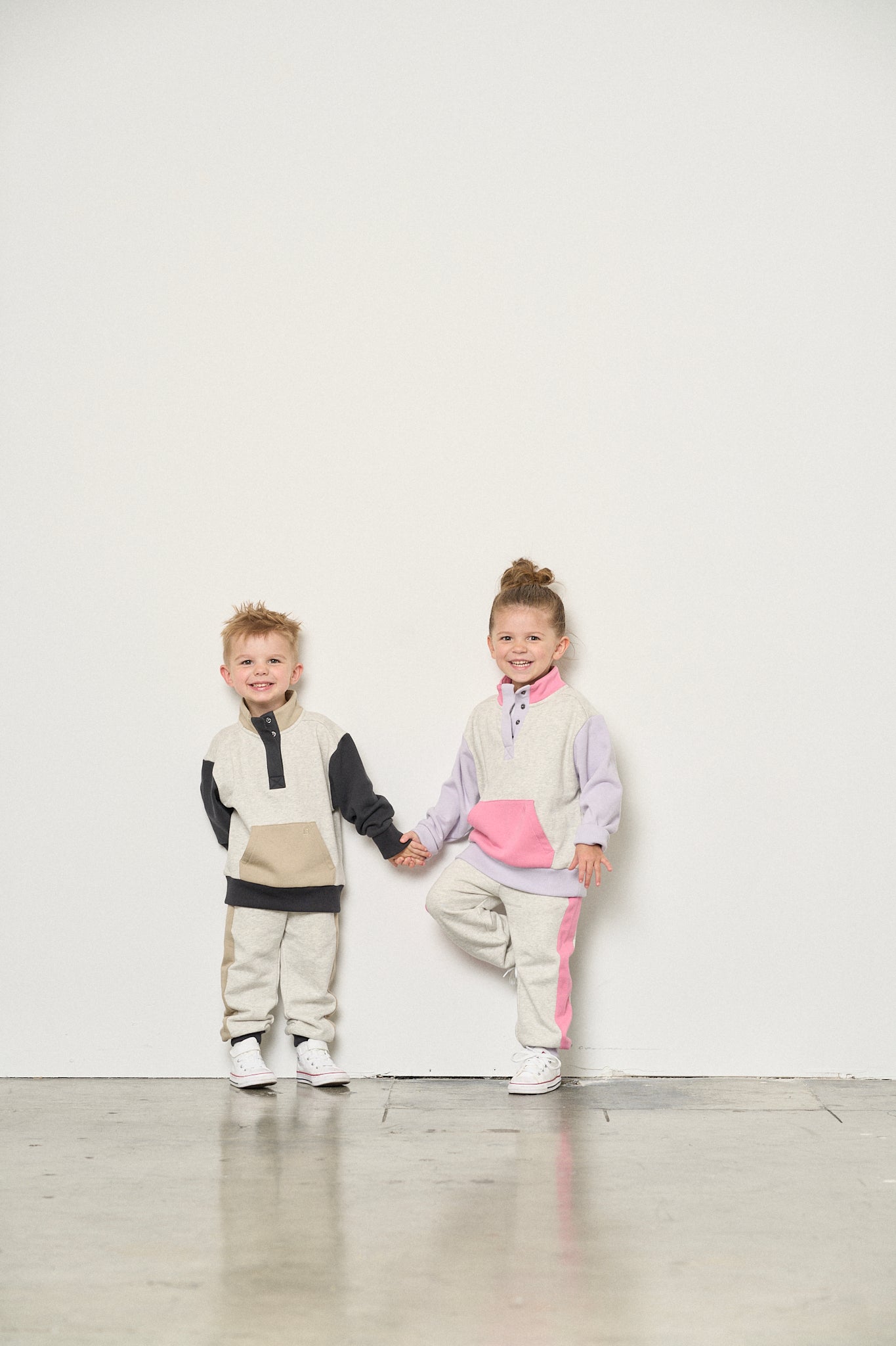 Little Bipsy Colorblock Mockneck Pullover || Rose