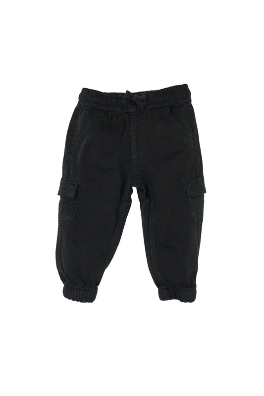 Little Bipsy Cotton Twill Jogger || Black