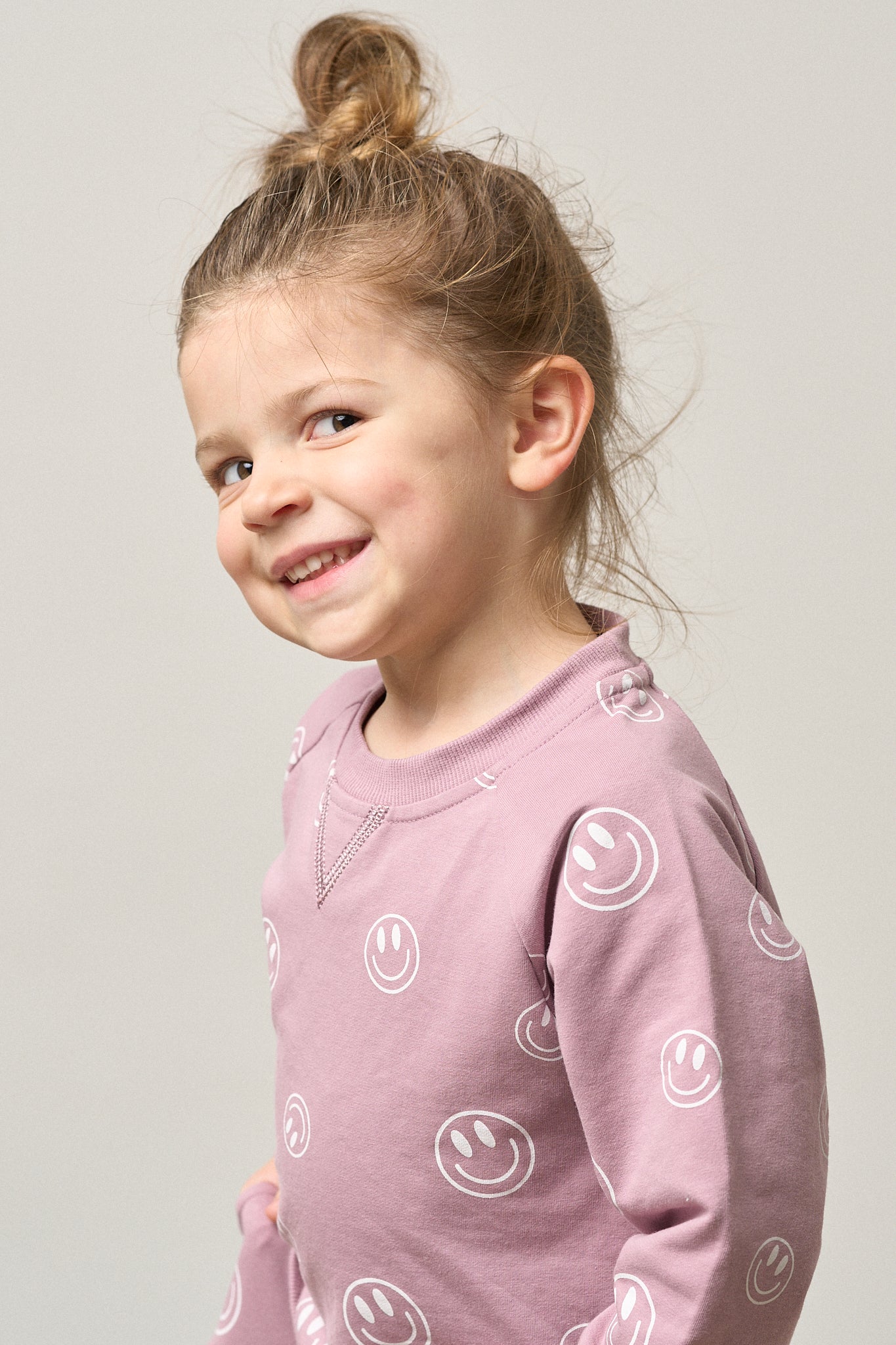 Little Bipsy Smiley Pullover || Dusty Purple
