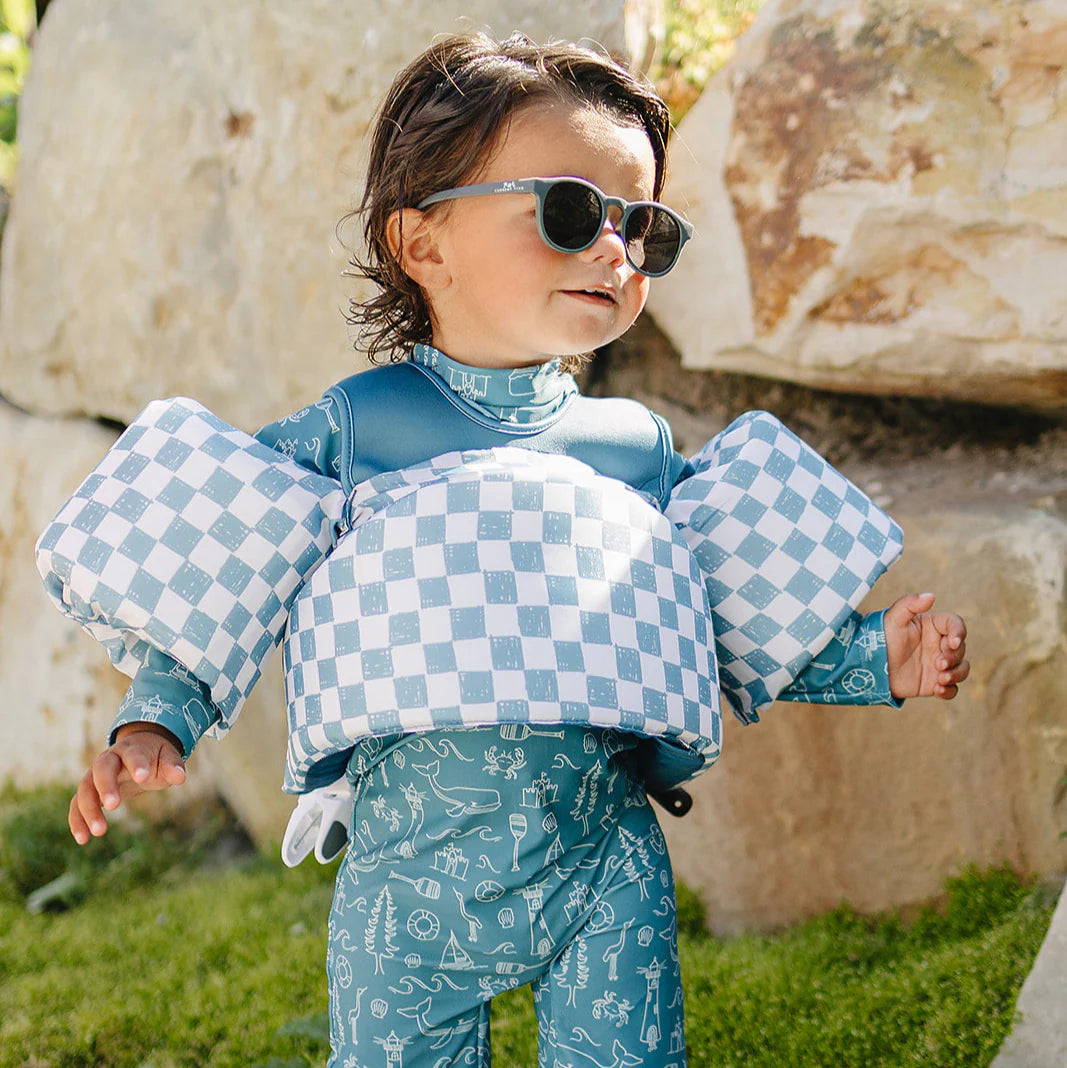 Current Tyed Floatie || Blue Checkers