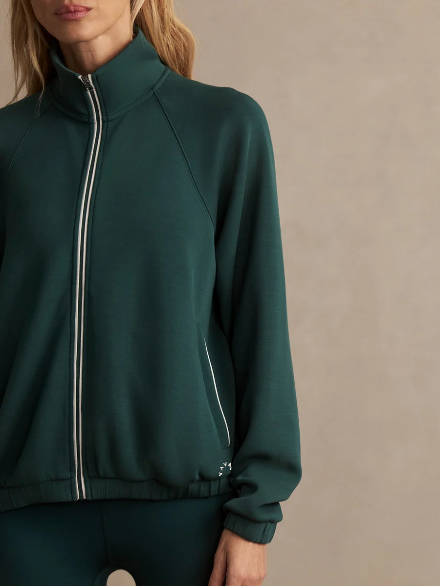 Varley Magda Zip Through Sweat || Ponderosa Pine