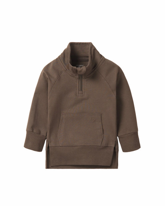 Little Bipsy Quarter Zip Pullover || Cocoa