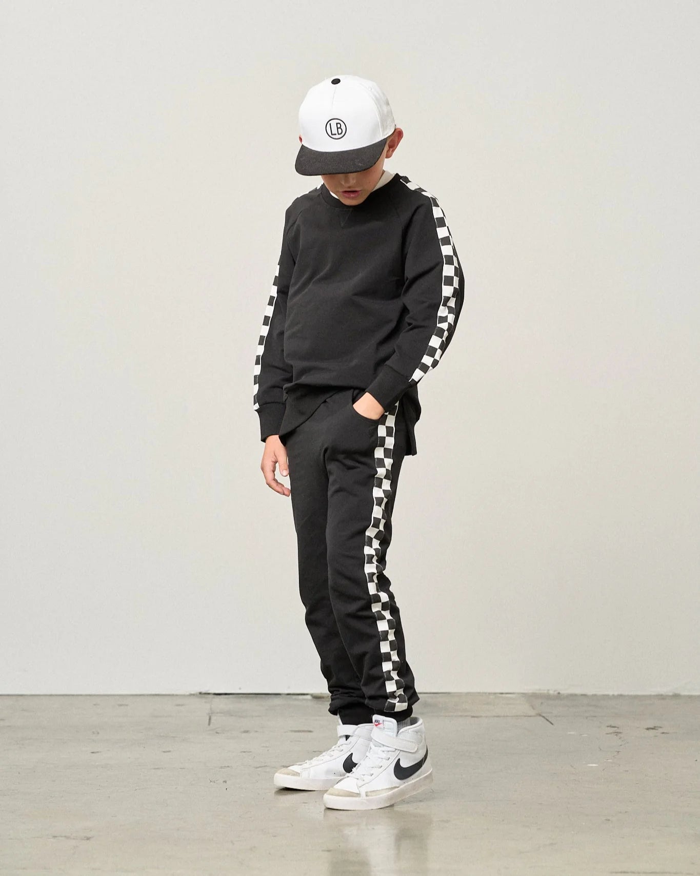 PRE-ORDER Little Bipsy Stripe Checkered Pullover