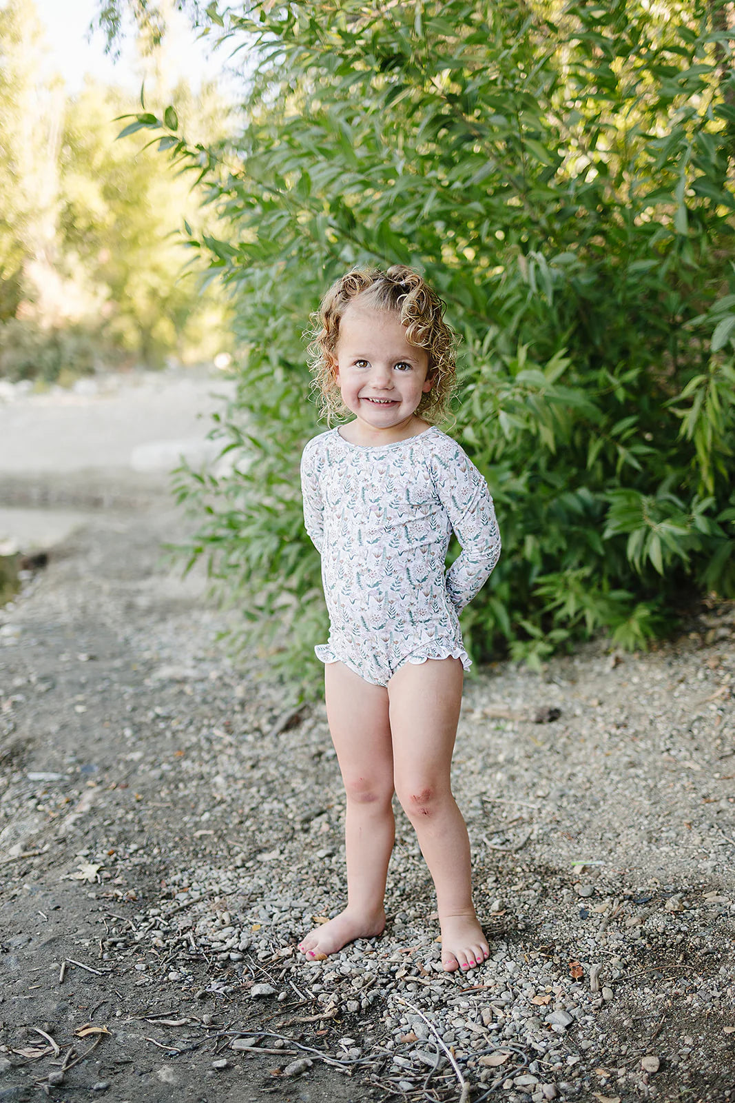 Current Tyed Ruffle Rashguard Suit || The Zoey