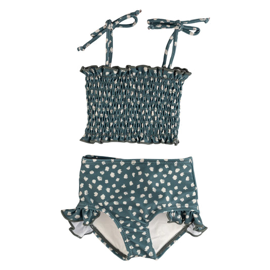 Current Tyed Girls High Waist Smocked Bikini || The August