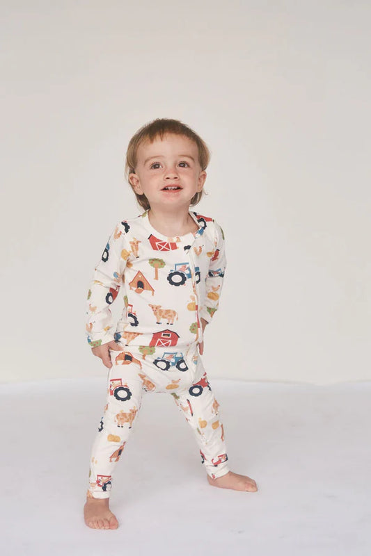 Bambi & Birdie Zipper Footie || Farm Friends