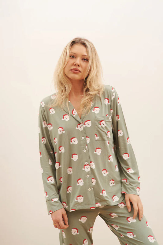 Bambi & Birdie Ladies Collared Set || Santa