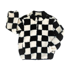Fleece Jacket || Black and White