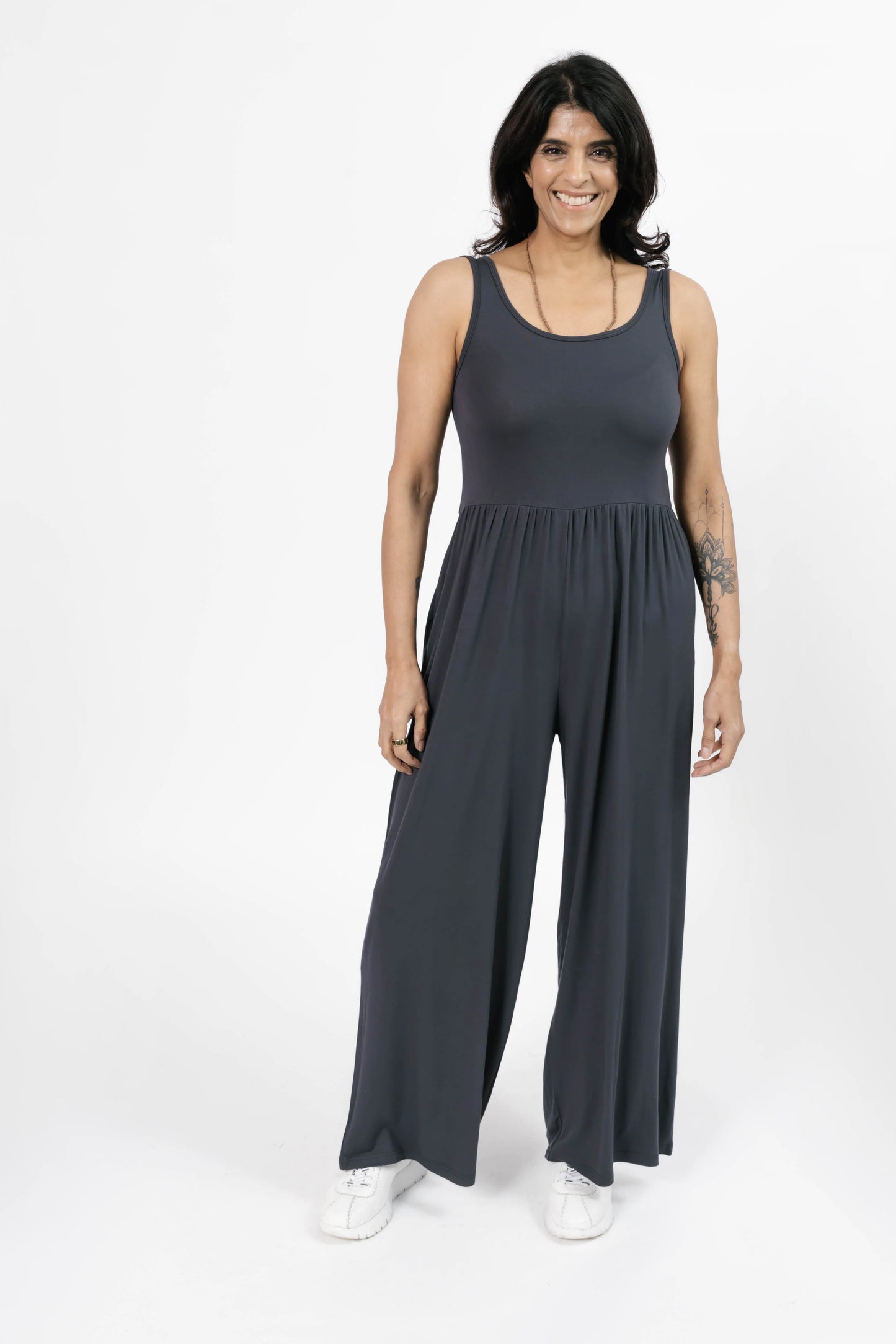 Smash + Tess Camille Romper || Charcoal