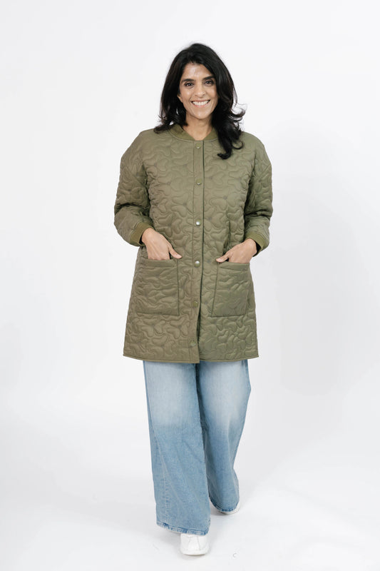 Smash + Tess Carson Quilted Jacket || Olive