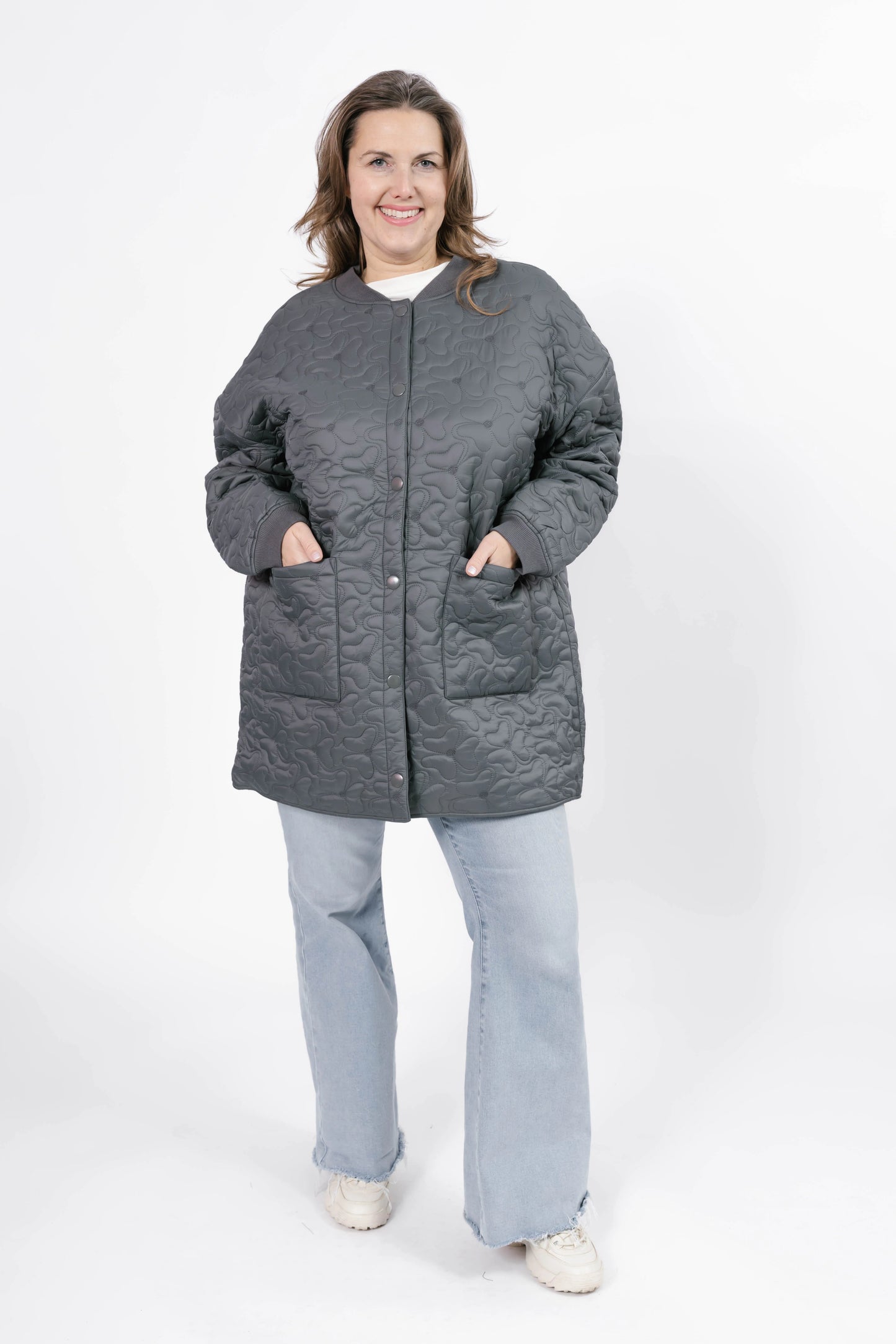 Smash + Tess Carson Quilted Jacket || Magnet Grey