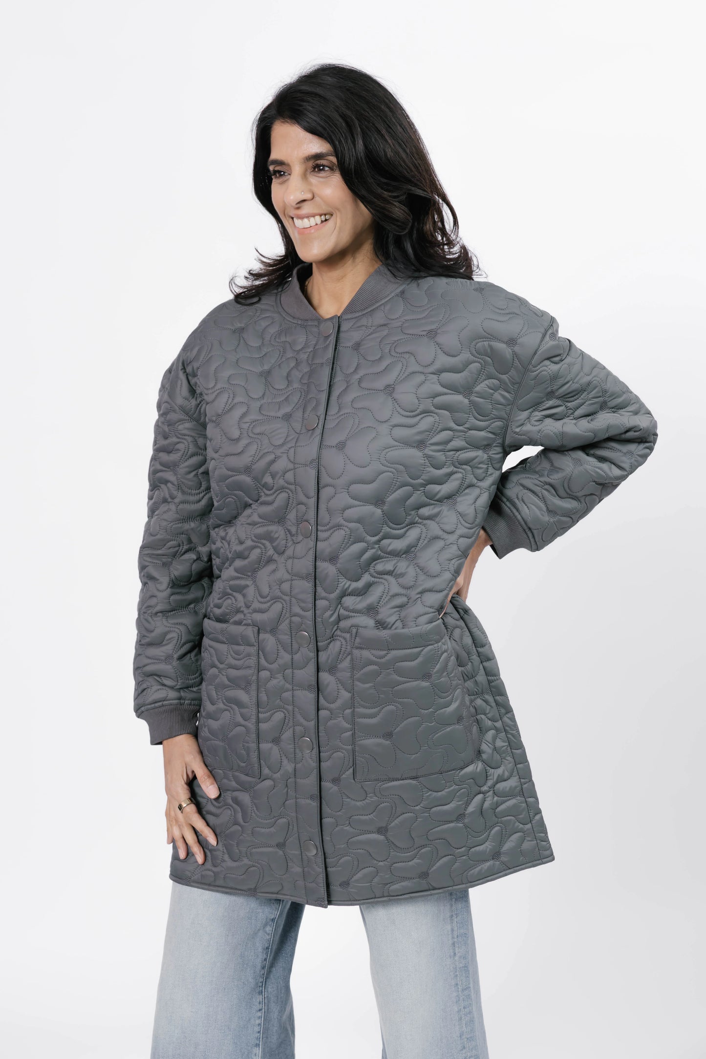 Smash + Tess Carson Quilted Jacket || Magnet Grey