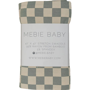 Light Green Checkered Bamboo Stretch Swaddle (Pre-Order)