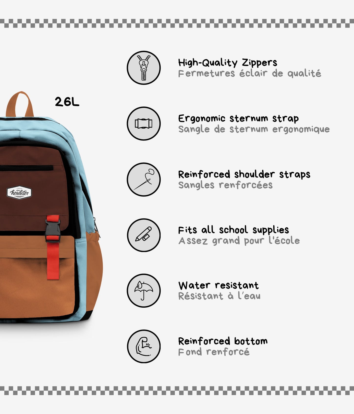 Headster 26L Colorblock Backpack || Butterscotch