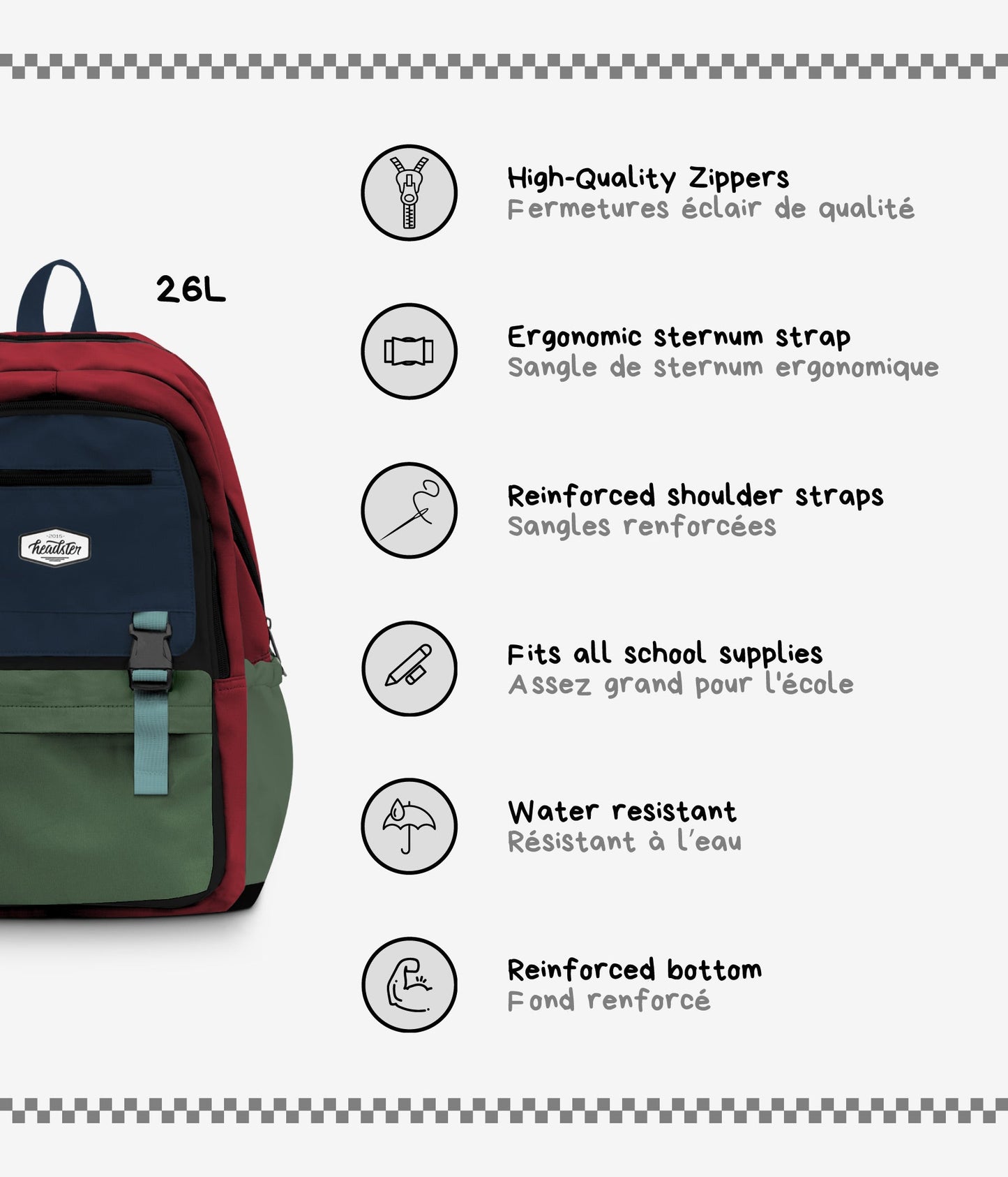 Headster 26L Colorblock Backpack || Highland