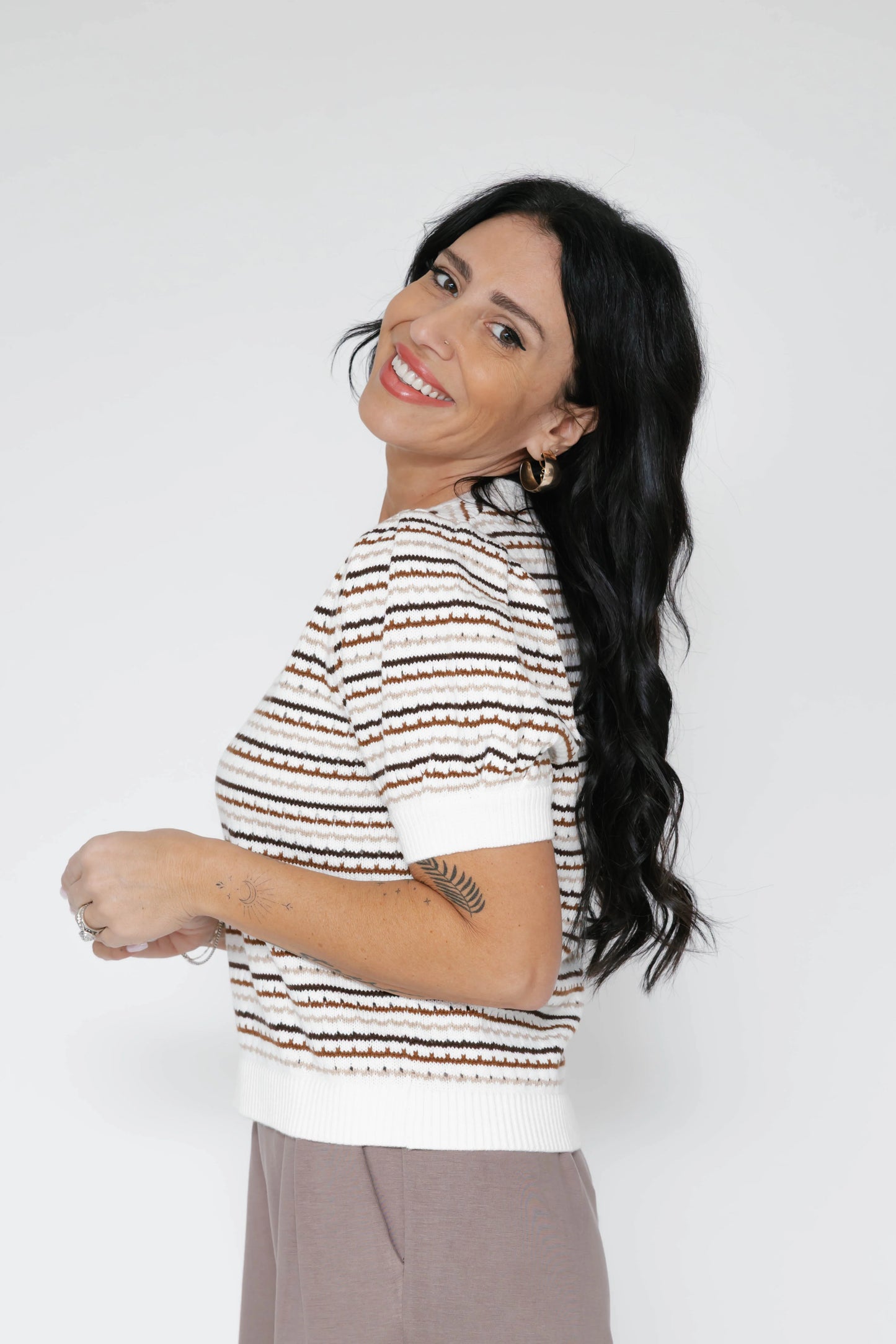 Smash + Tess Donna Sweater || Latte Stripe