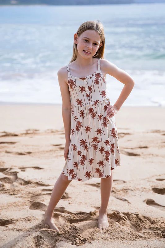 Bambi & Birdie Kids Twirl Dress || Palms