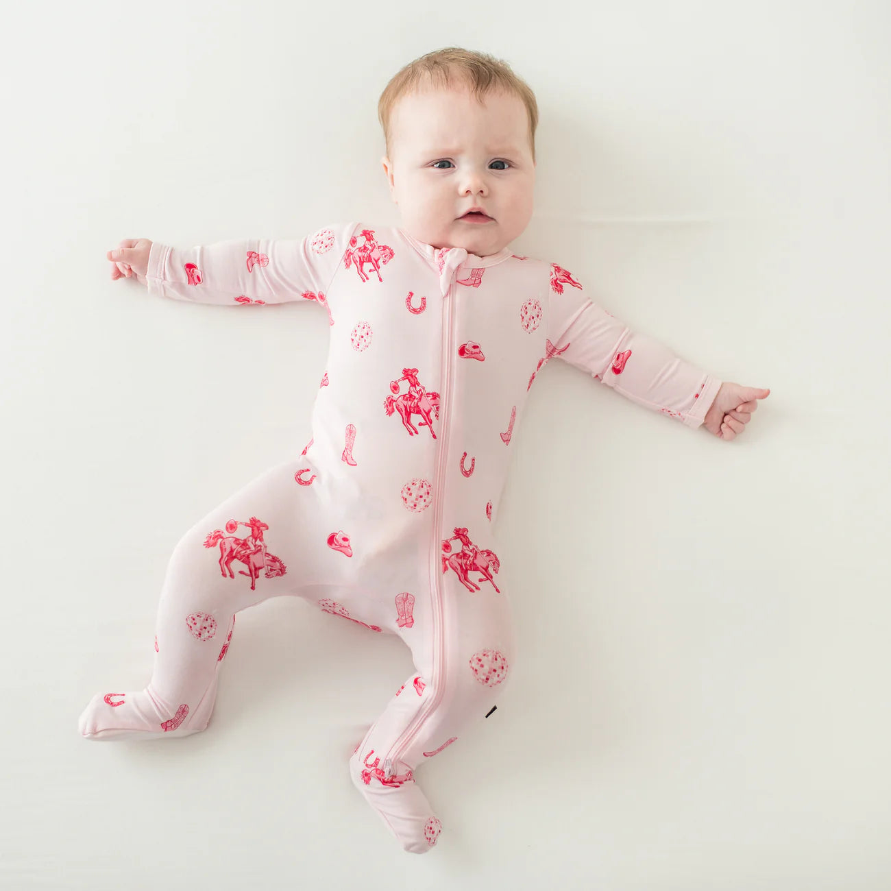 Kyte Baby Zipper Footie || Disco Cowgirl