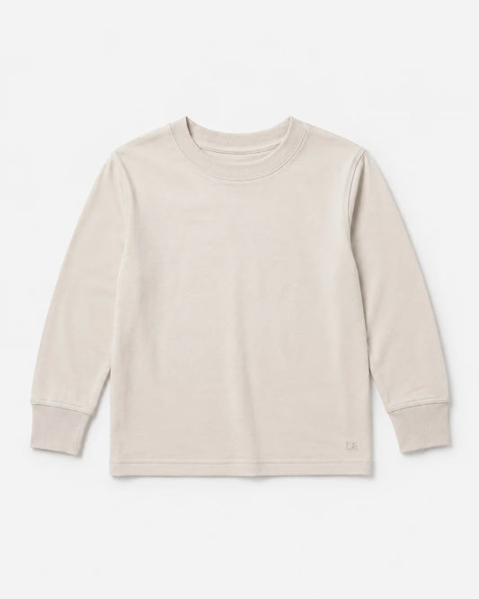 PRE-ORDER Little Bipsy Elevated Long Sleeve Tee || Cream