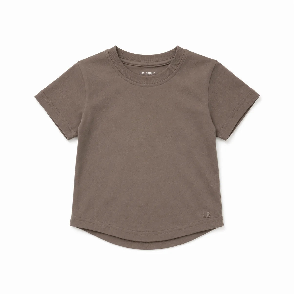 PRE-ORDER Little Bipsy Swoop Elevated Tee || Light Brown