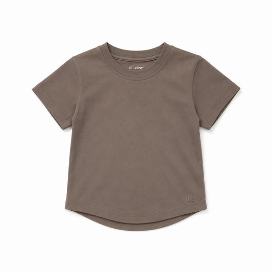 PRE-ORDER Little Bipsy Swoop Elevated Tee || Light Brown