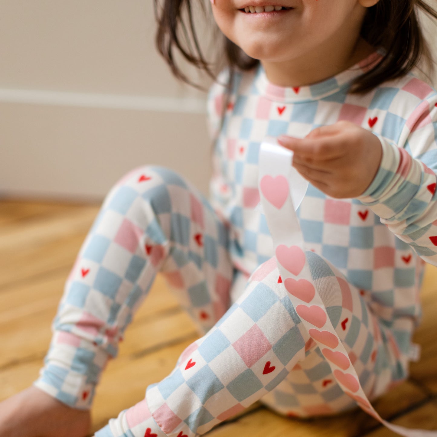 Roobear Two-Piece PJ's || Valentine's Checkerboard