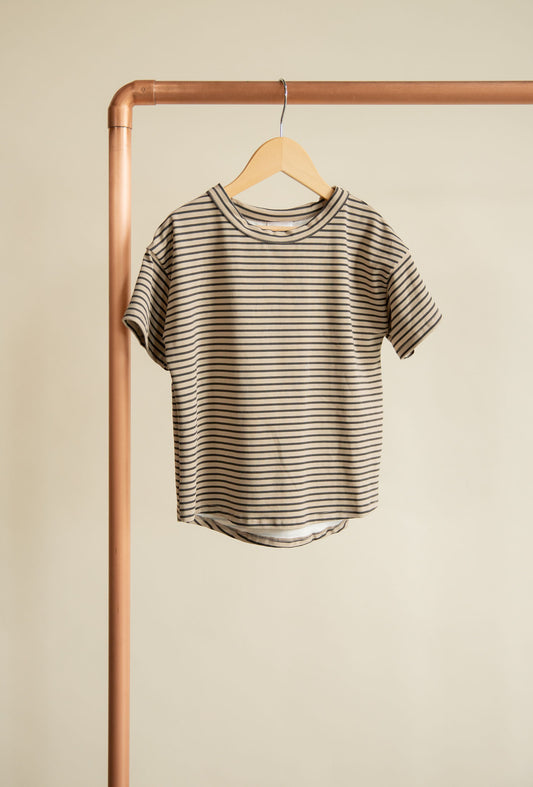 Jax and Lennon Youth Essential Tee || Sandstripe