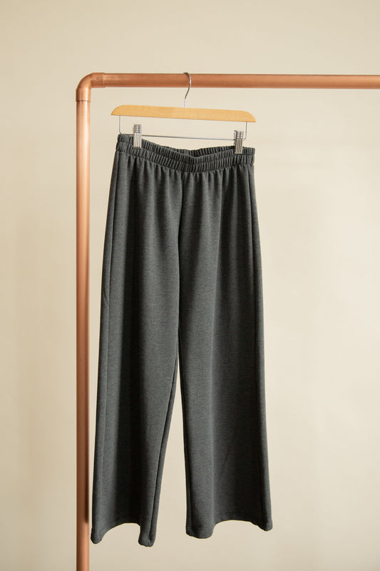 Jax and Lennon Youth Terry Wide Leg Sweatpant || Meteorite