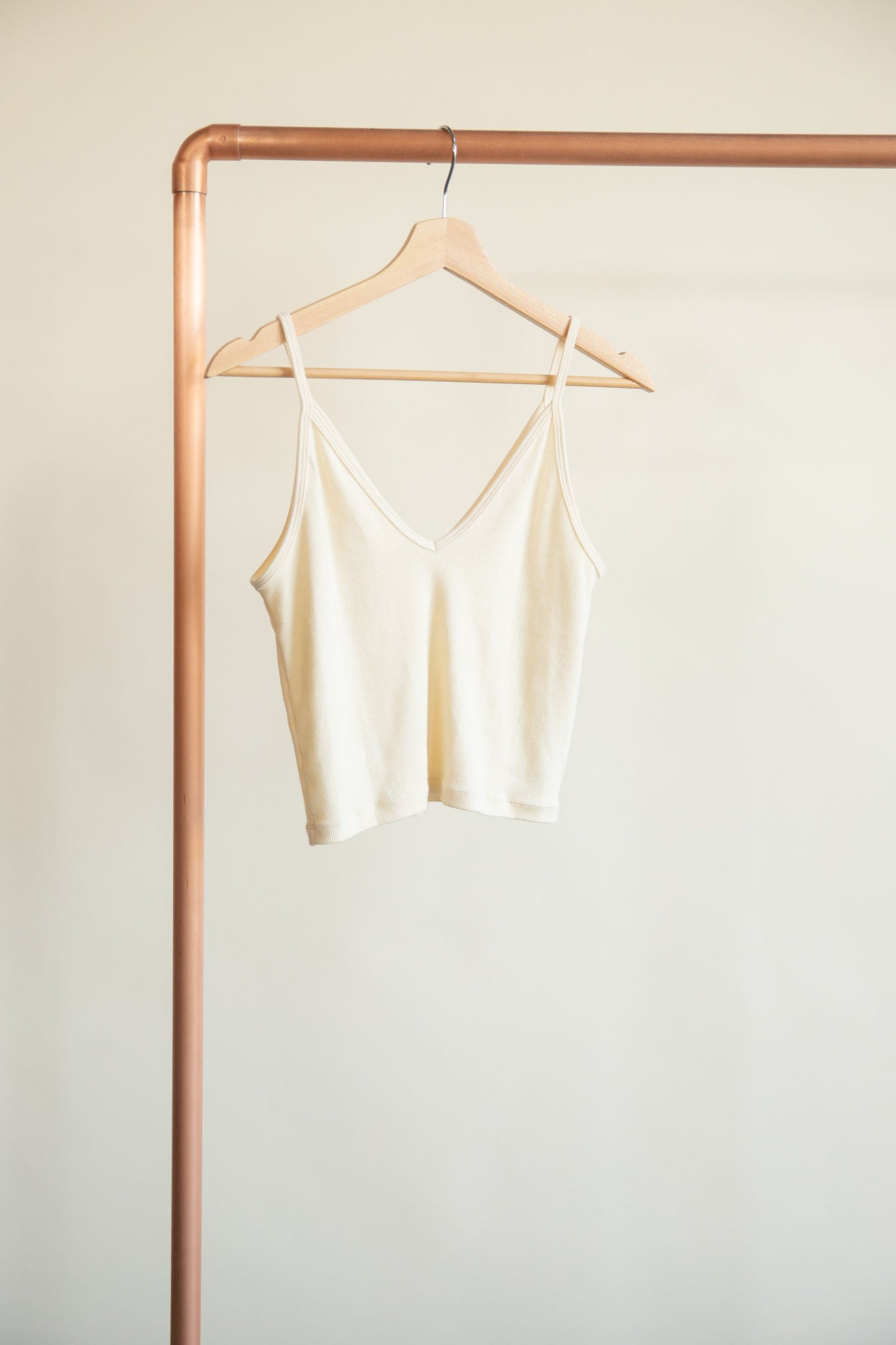 Jax and Lennon Ladies Ribbed V-Neck Tank || Moonstone