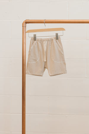 Everyday Shorts || Mini Latte Stripe