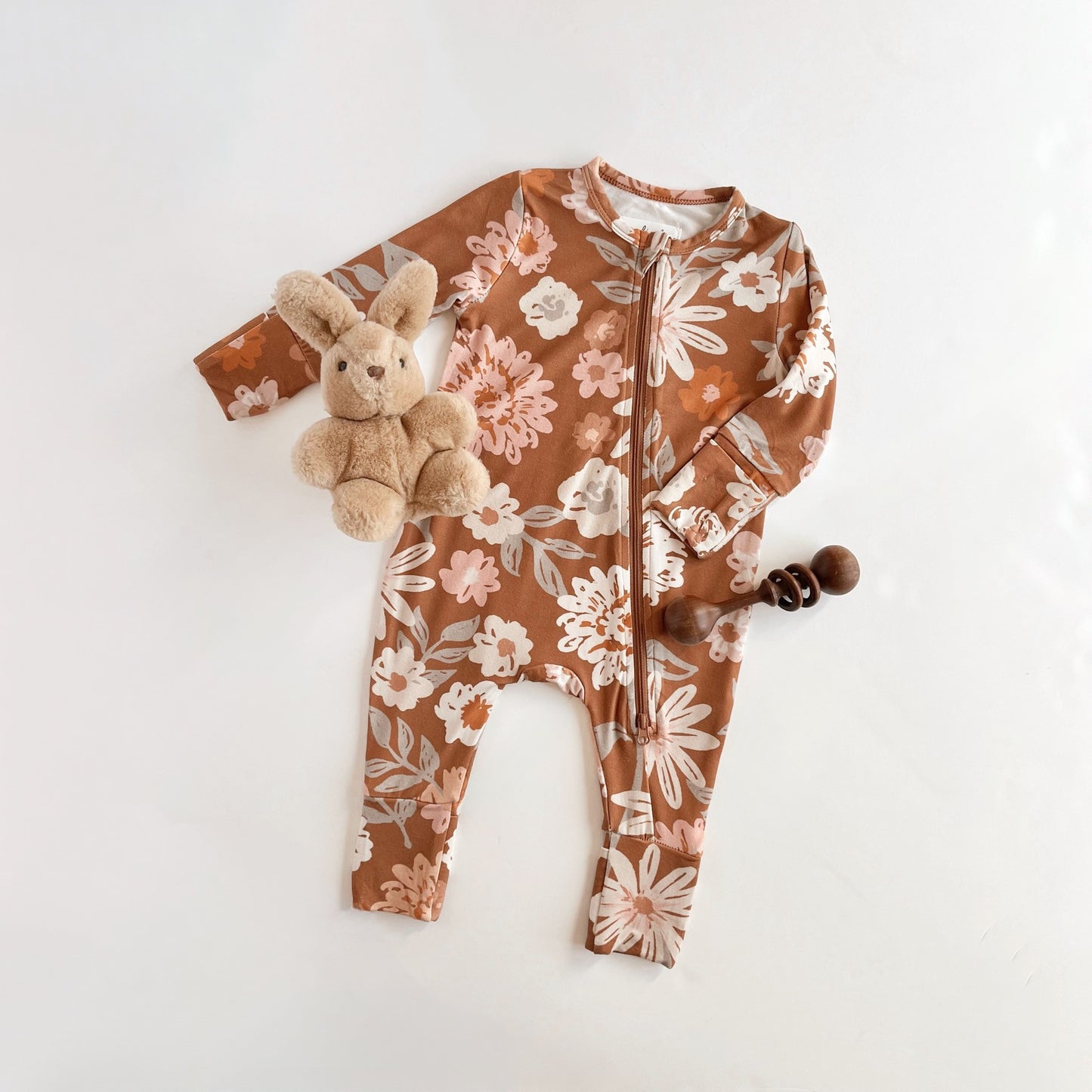 Little Luba Bamboo Sleeper || Rust Floral