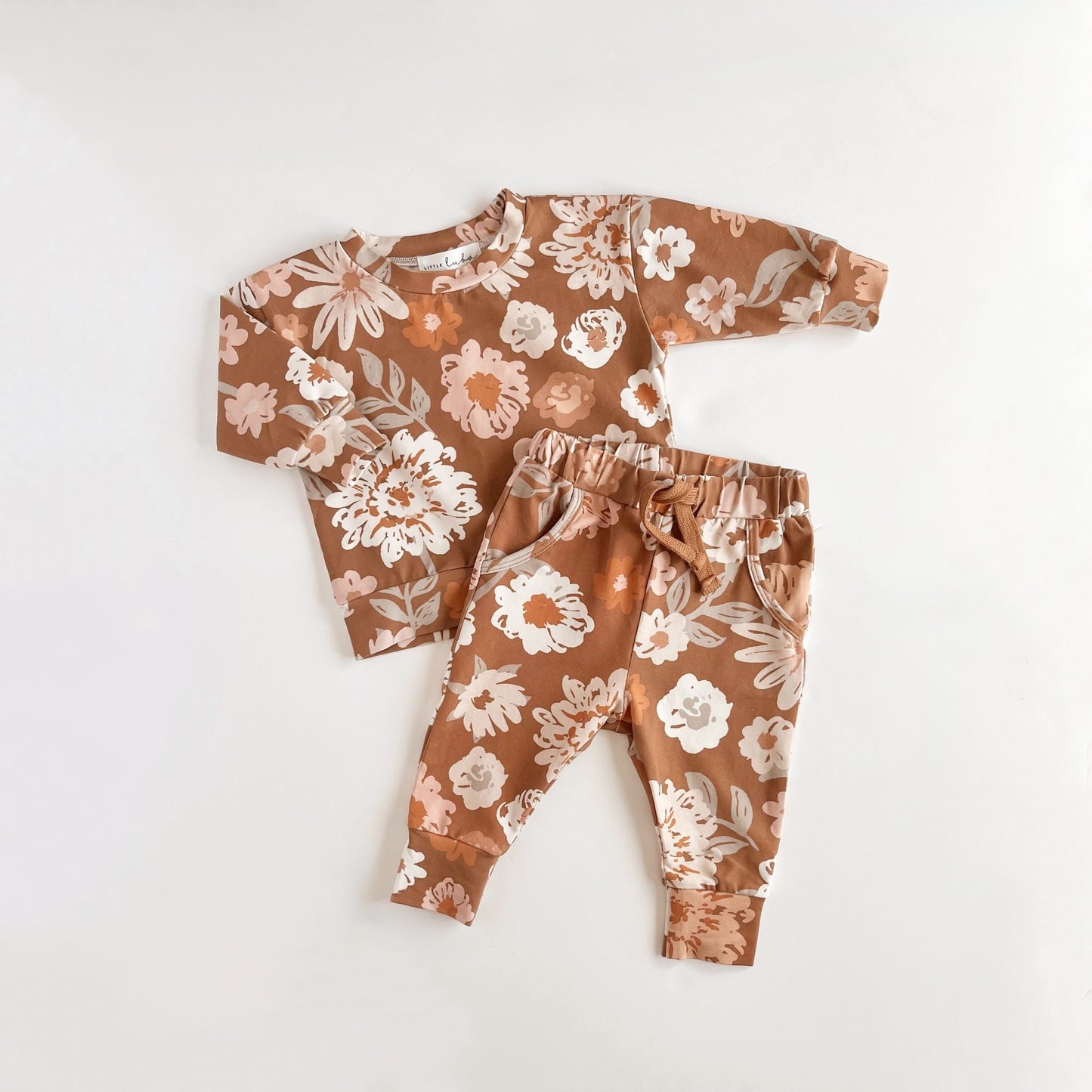 Little Luba Lounge Set || Rust Floral