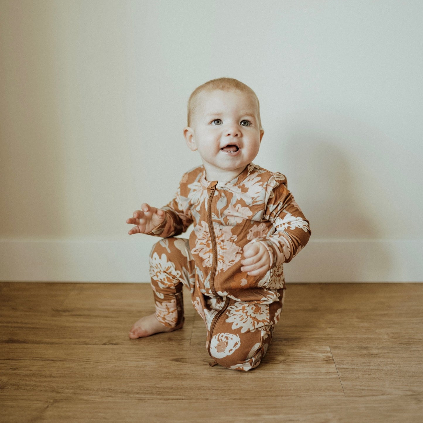 Little Luba Bamboo Sleeper || Rust Floral