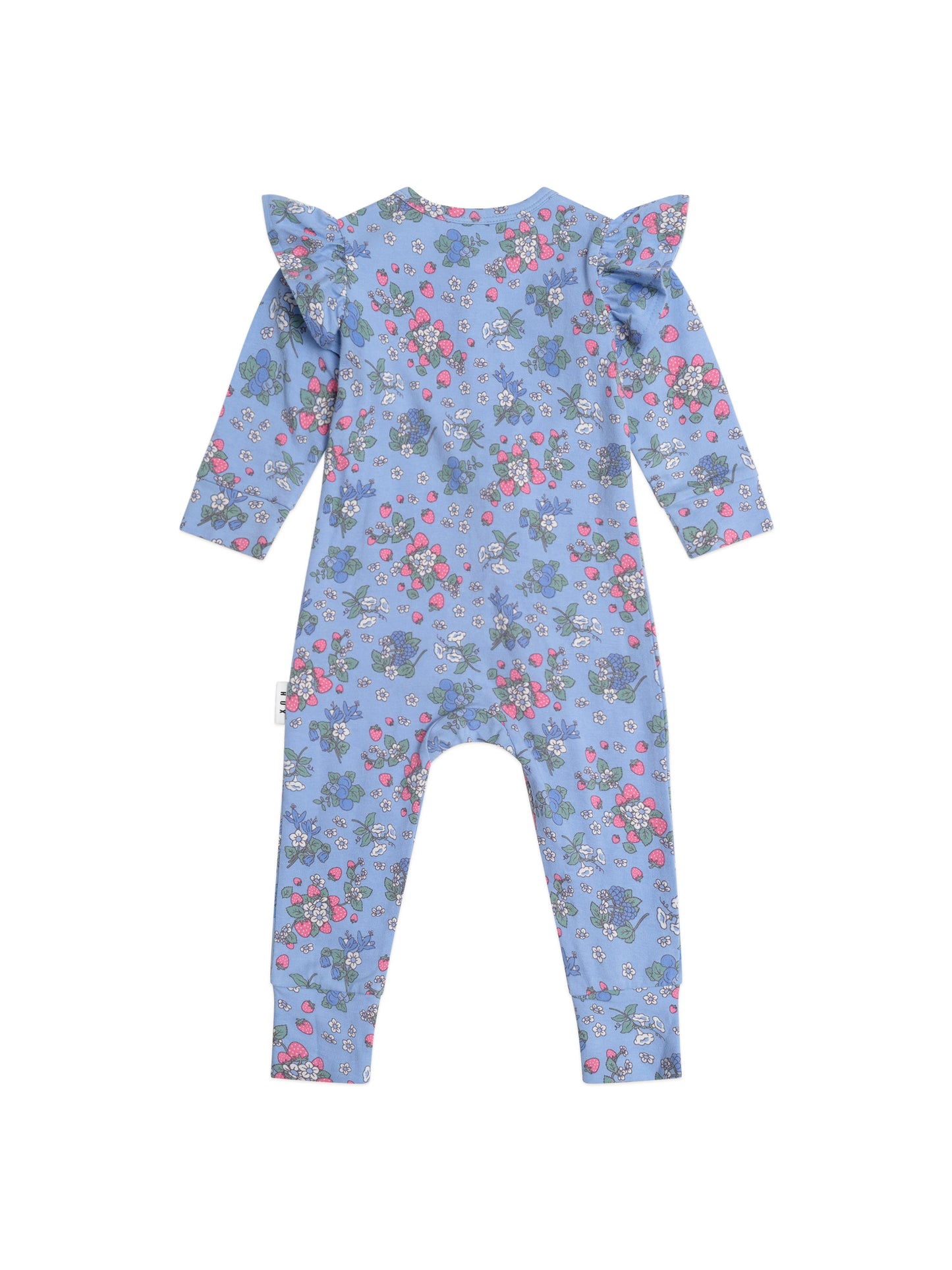 Hux Baby Strawberry Garden Zip Romper