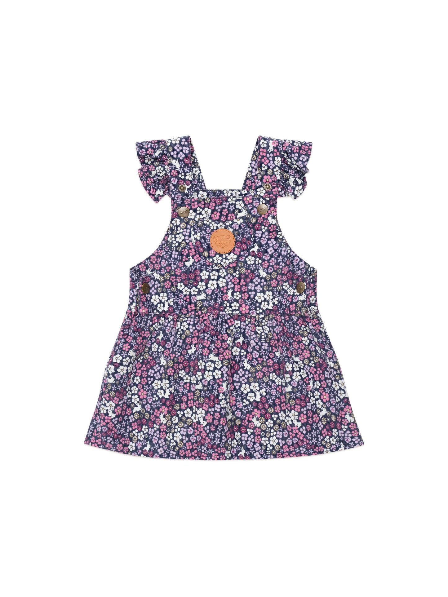 Hux Baby Midnight Flower Garden Overall Dress