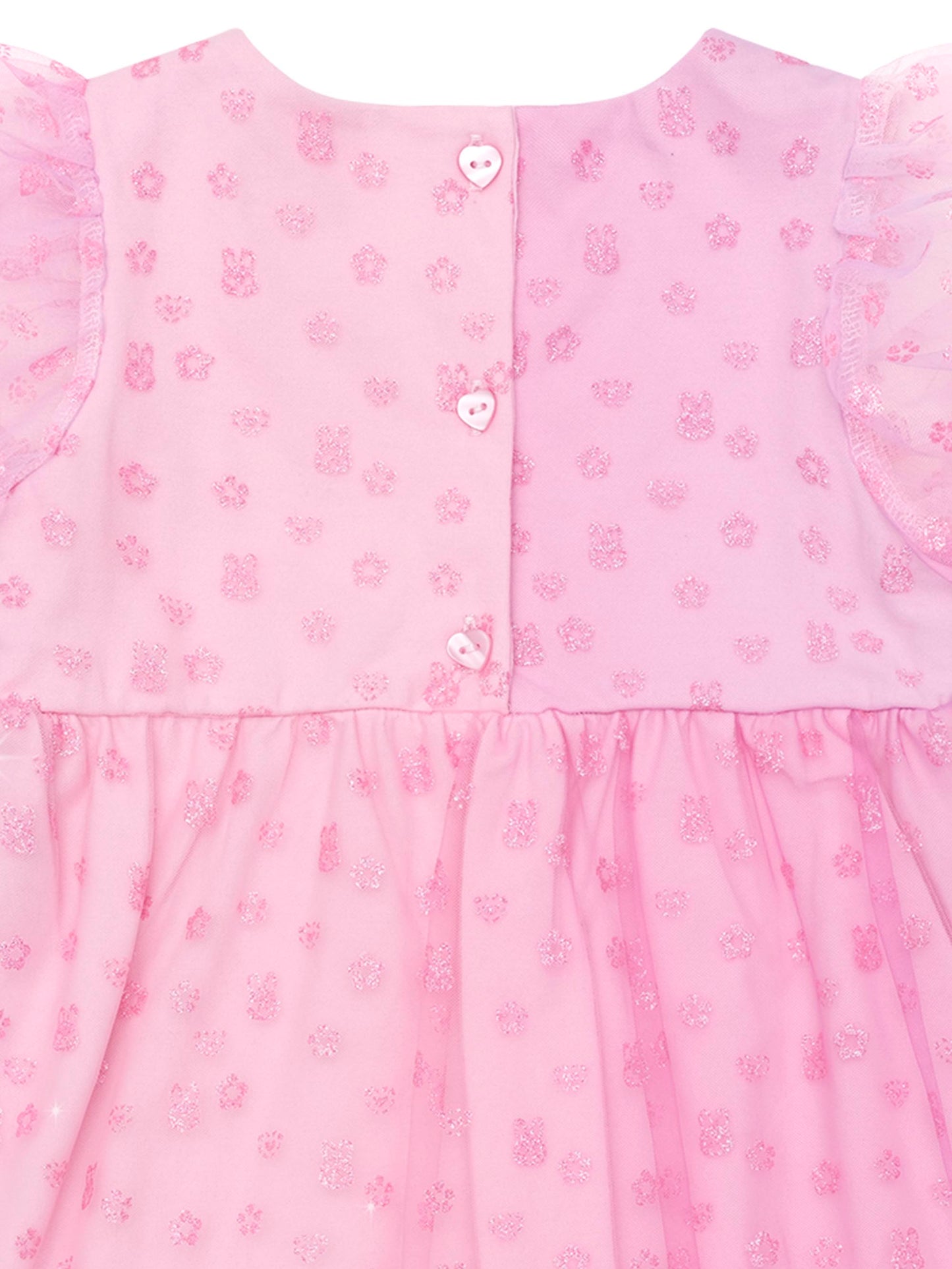 Hux Baby Bunny Gem Puff Sleeve Party Dress