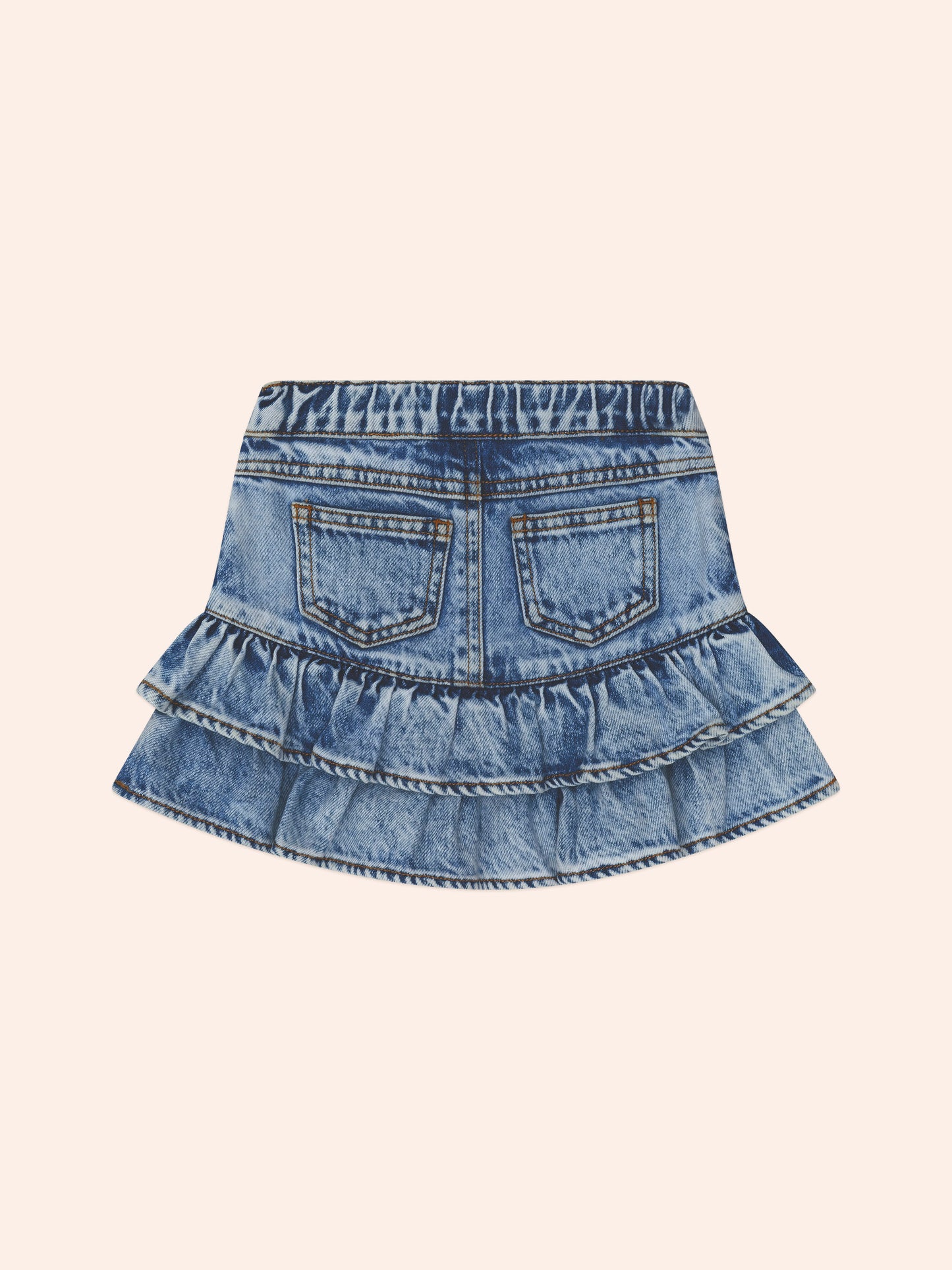 HUX Dreamy Denim Tiered Skirt