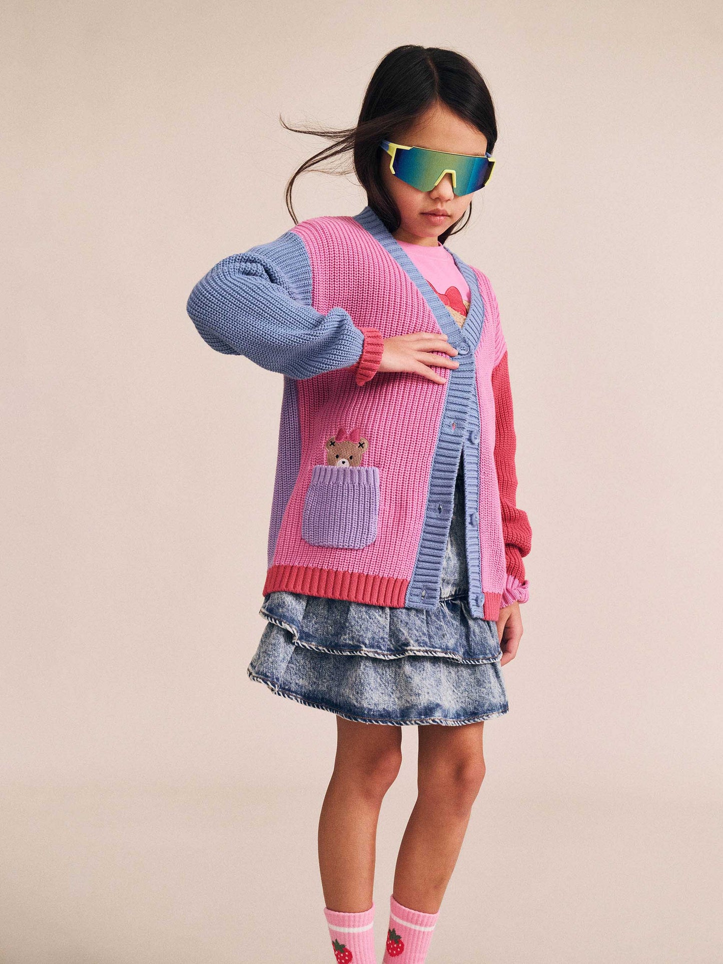 HUX Dreamy Denim Tiered Skirt