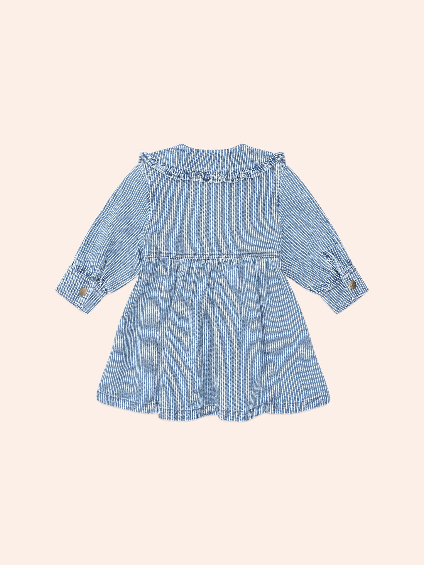 HUX Vintage Bow Collar Denim Dress
