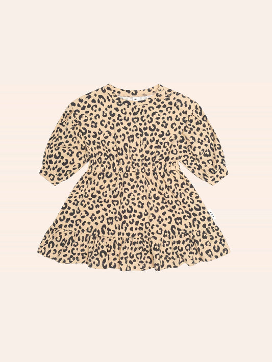 Hux Leopard Dolman Sleeve Swing Dress