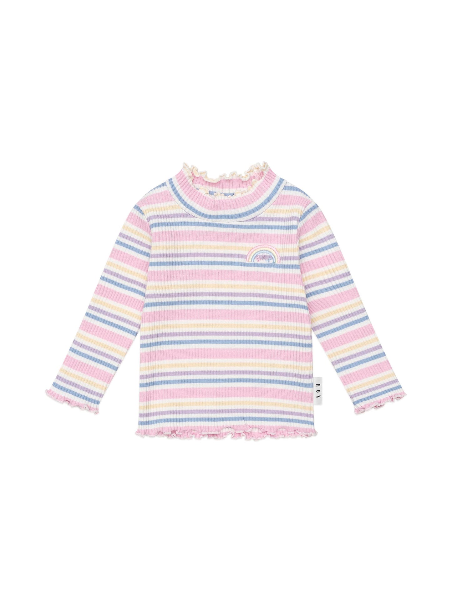 Hux Baby Rainbow Stripe Rib Skivvy