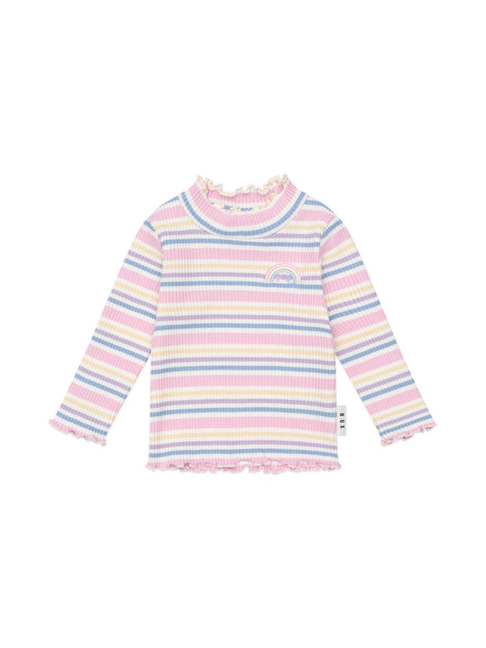 Hux Baby Rainbow Stripe Rib Skivvy