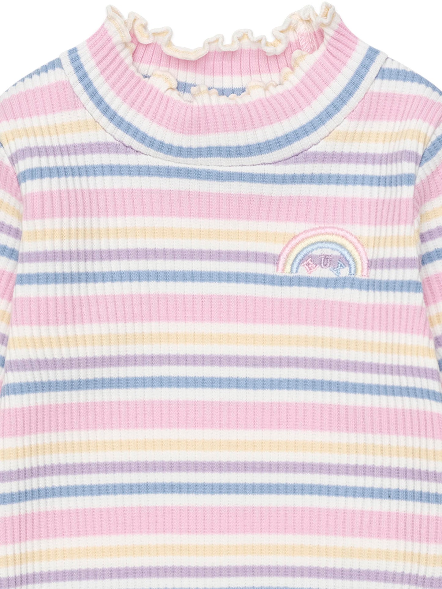 Hux Baby Rainbow Stripe Rib Skivvy