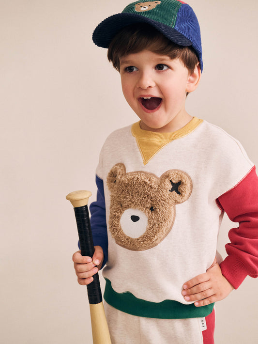 HUX Furry Huxbear Color Block Sweatshirt