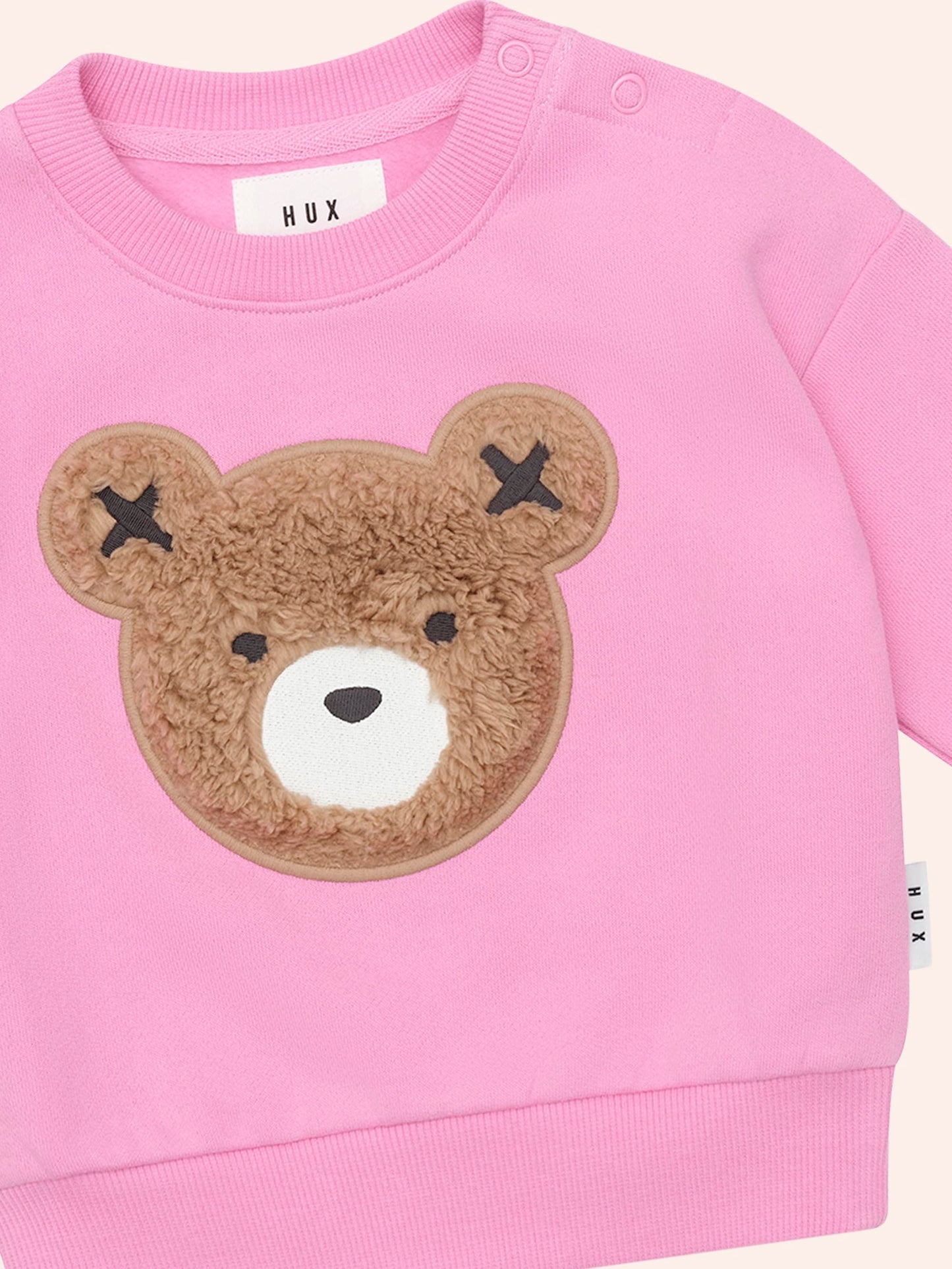 Hux Baby Fuschia Furry Huxbear Sweatshirt