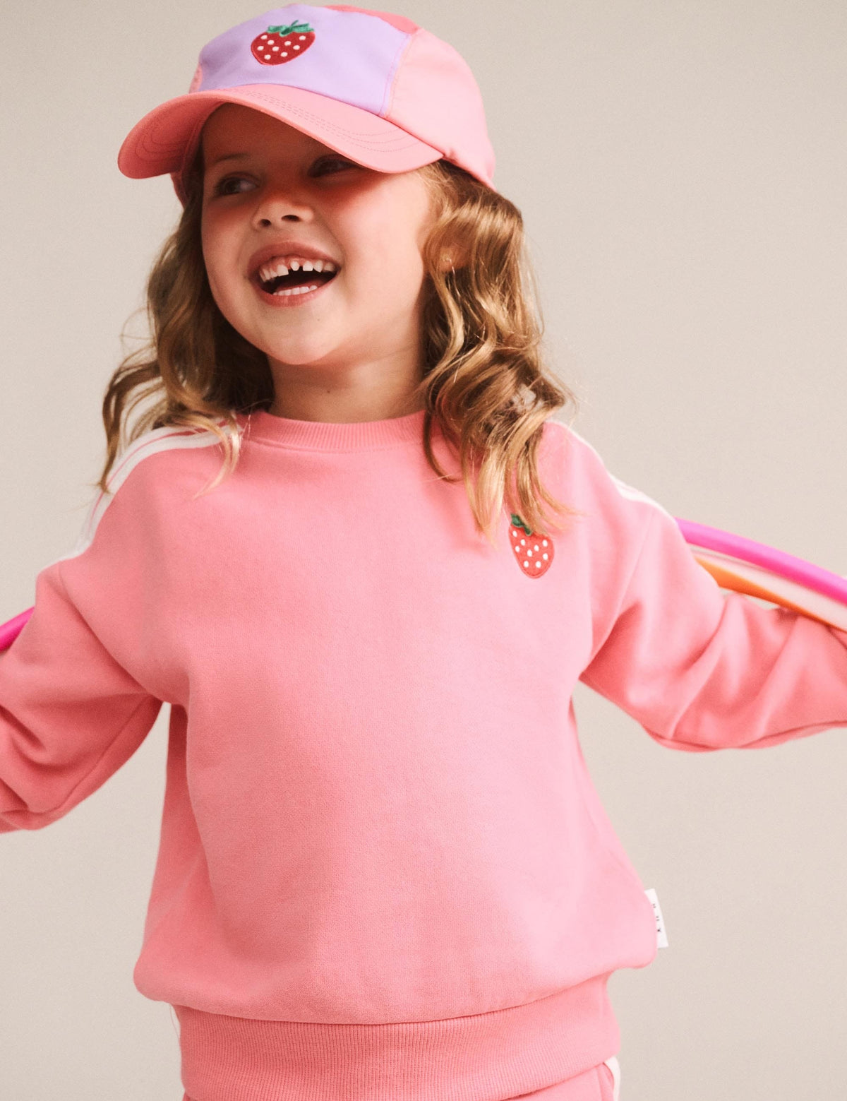 Hux Strawberry Stripe Sweatshirt